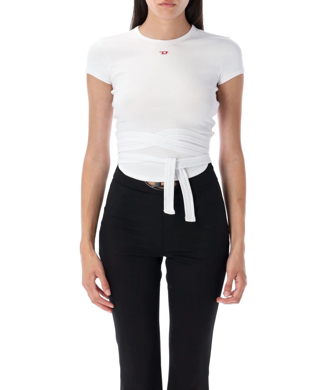 DIESEL Белая хлопковая футболка, фото 2