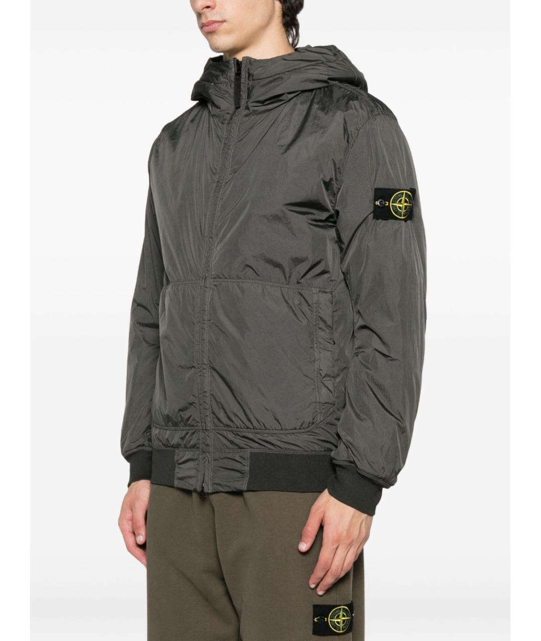 STONE ISLAND Серая полиамидовая куртка, фото 3