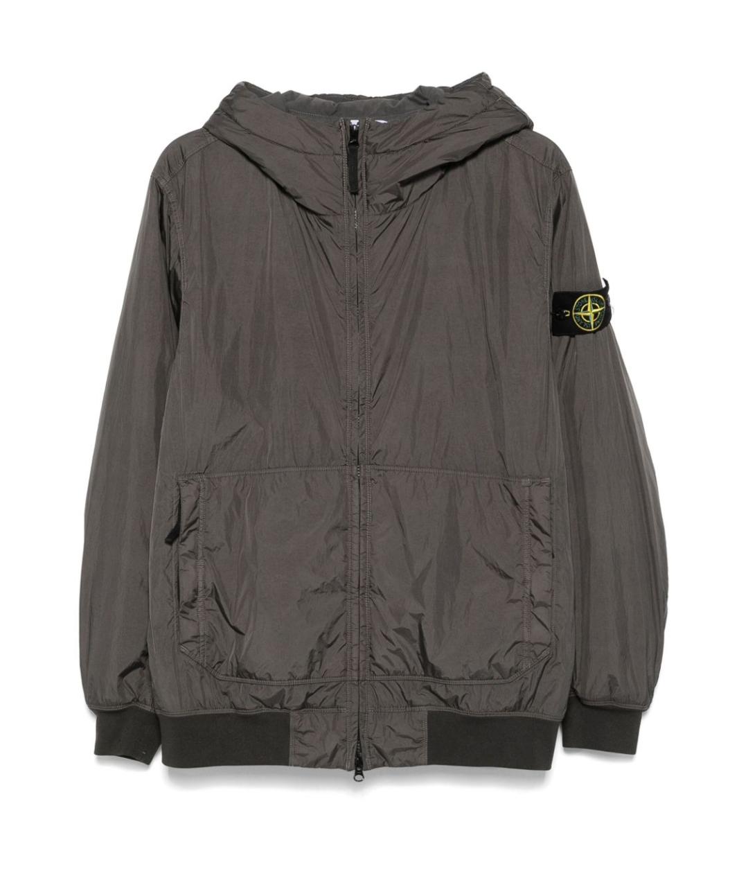 STONE ISLAND Серая полиамидовая куртка, фото 1