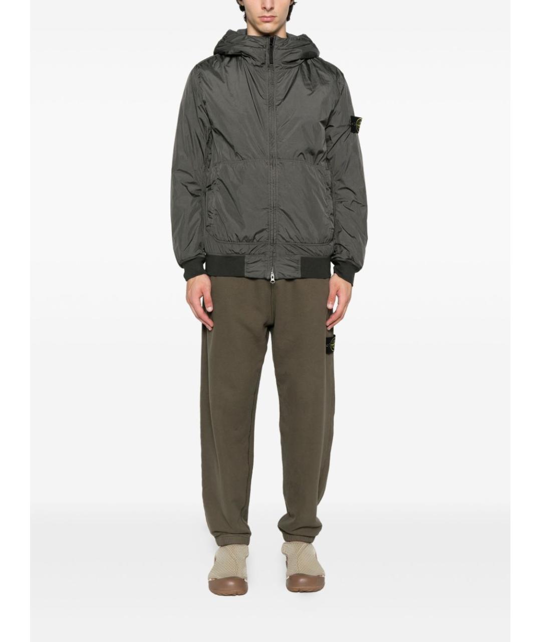 STONE ISLAND Серая полиамидовая куртка, фото 2