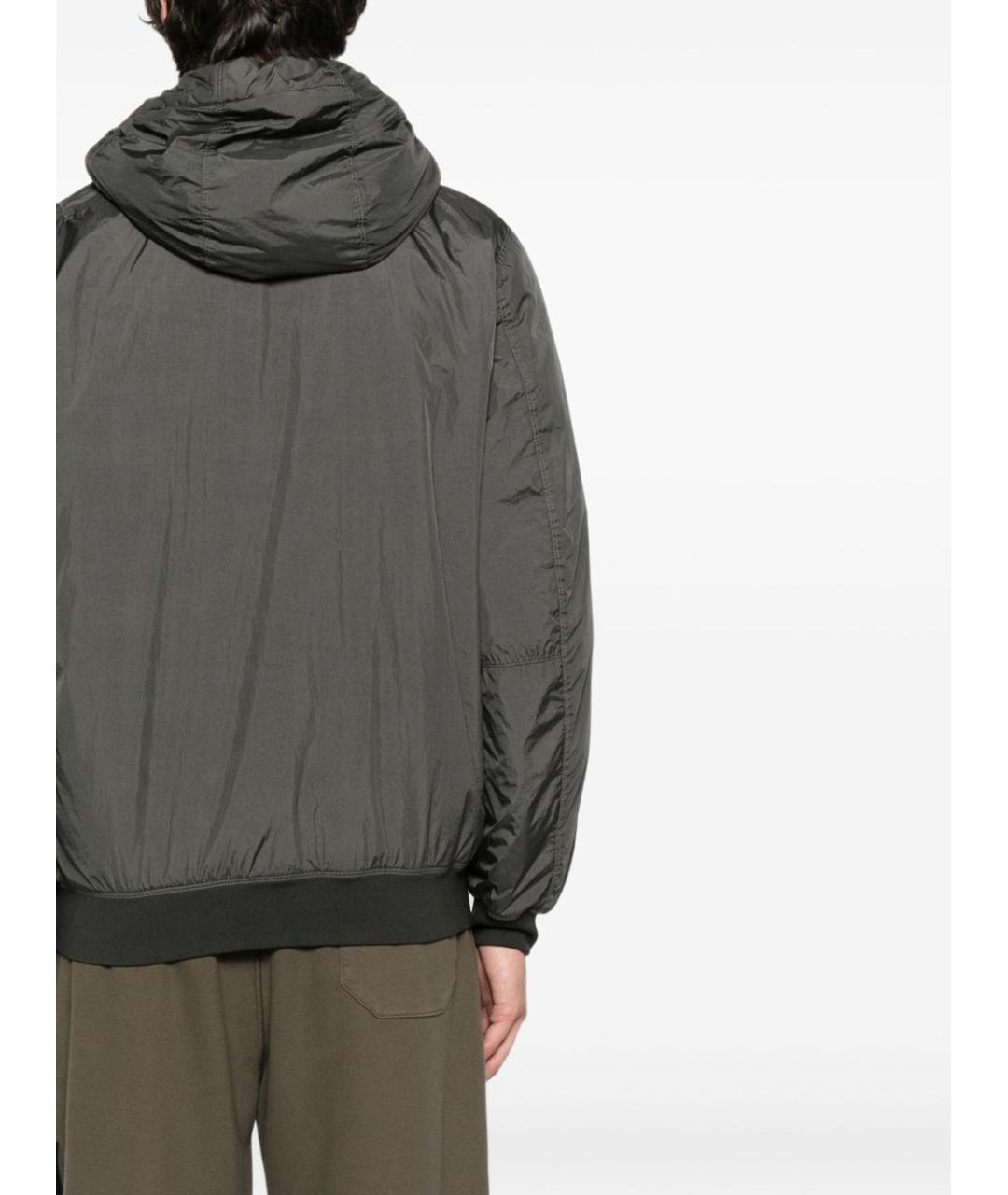 STONE ISLAND Серая полиамидовая куртка, фото 4