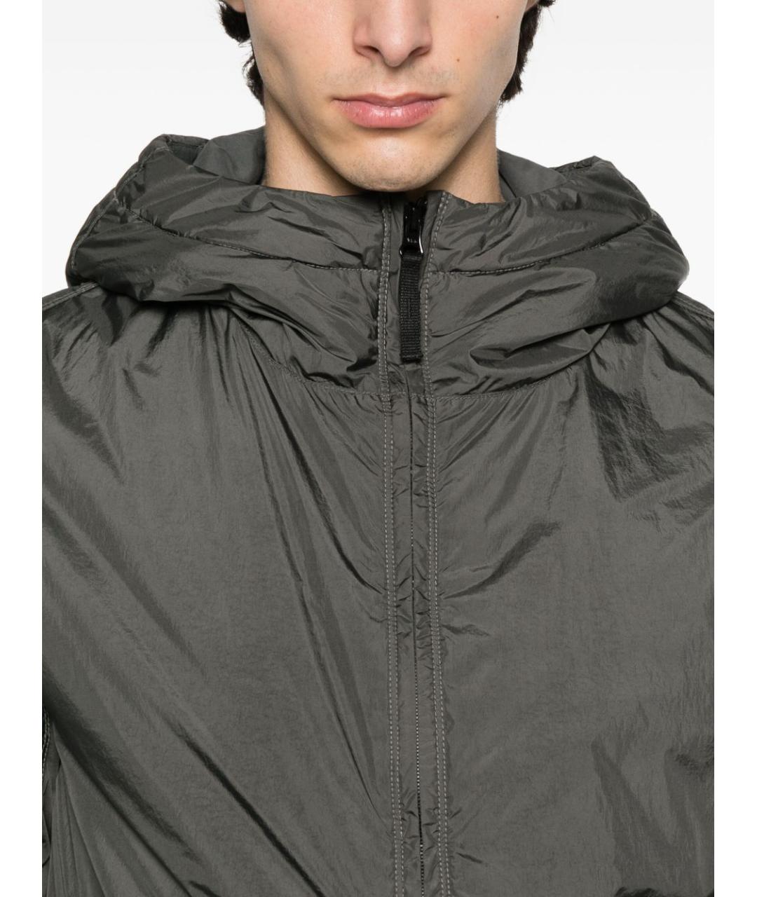 STONE ISLAND Серая полиамидовая куртка, фото 5