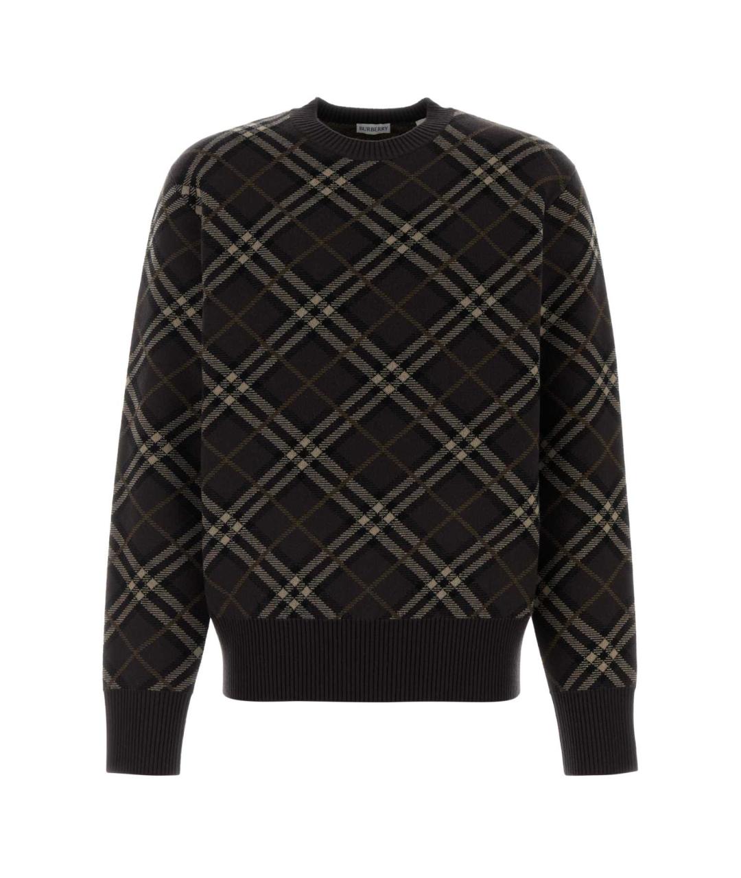 BURBERRY Коричневый шерстяной джемпер / свитер, фото 1