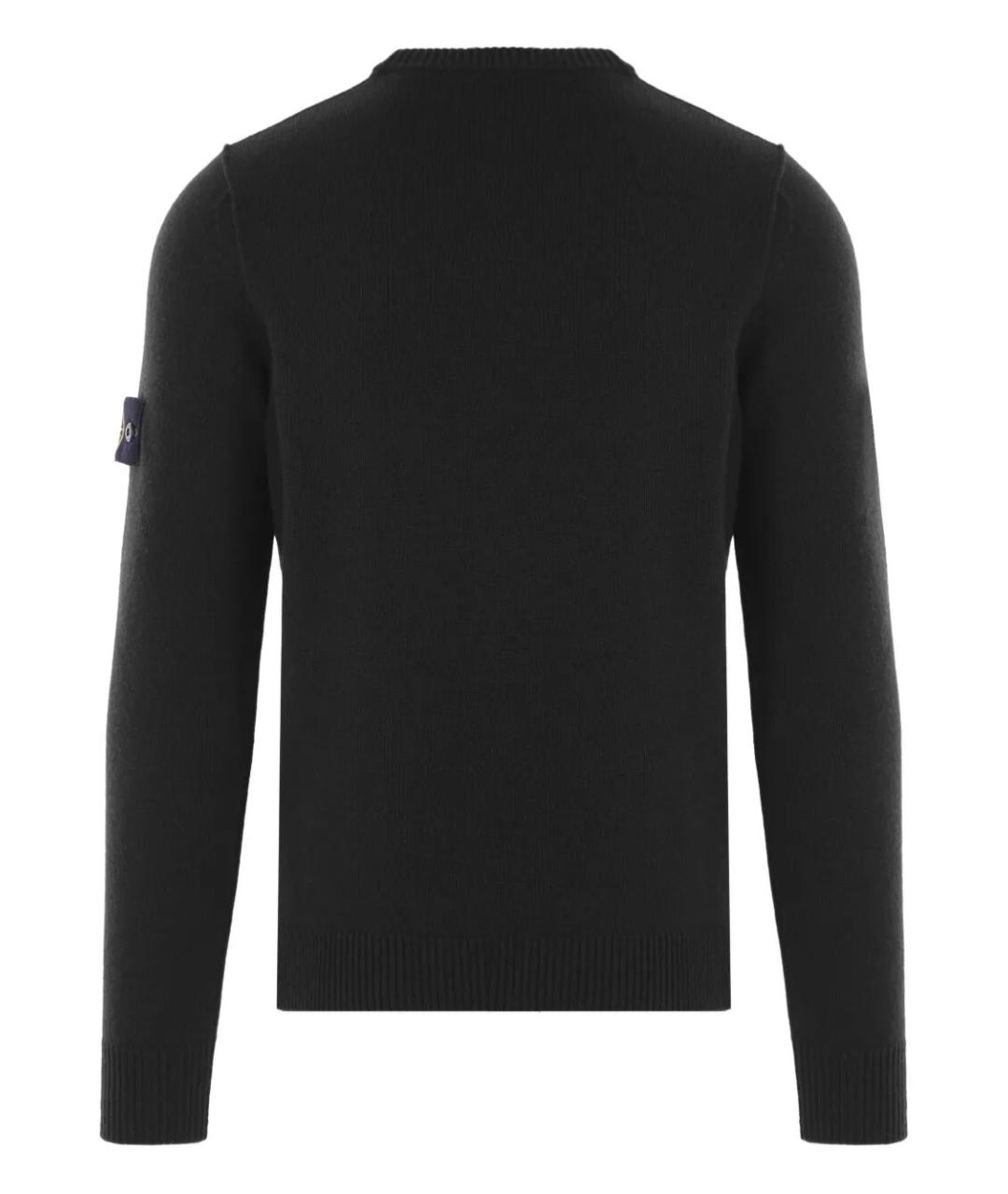 STONE ISLAND Черный шерстяной джемпер / свитер, фото 2