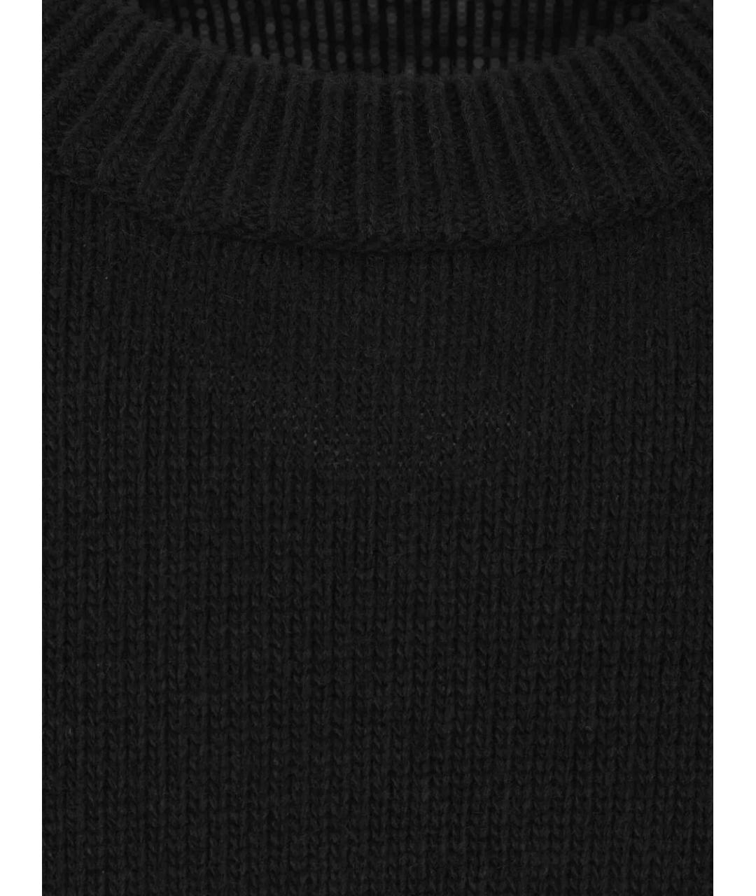 STONE ISLAND Черный шерстяной джемпер / свитер, фото 4