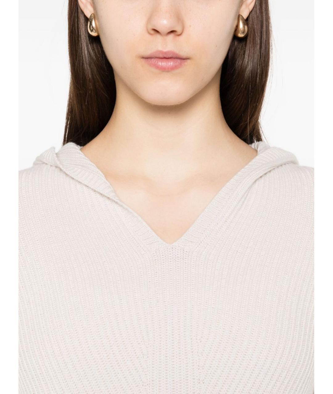 'S MAX MARA Белый шерстяной джемпер / свитер, фото 3