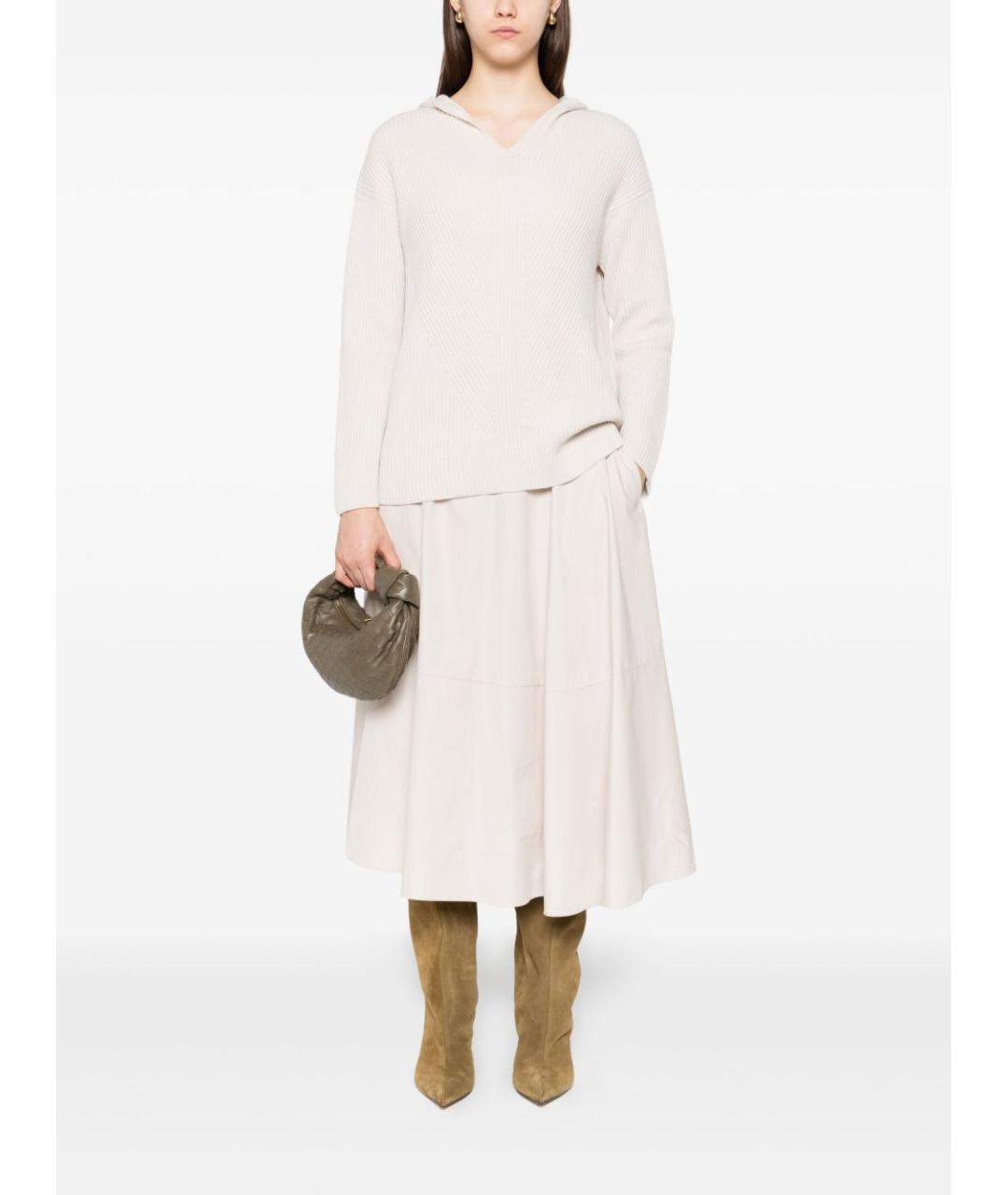 'S MAX MARA Белый шерстяной джемпер / свитер, фото 4