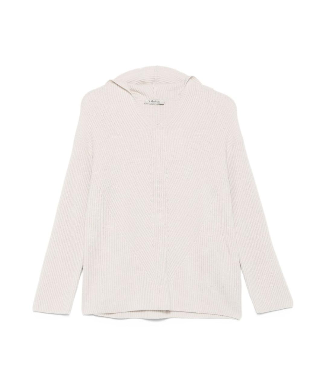 'S MAX MARA Белый шерстяной джемпер / свитер, фото 1