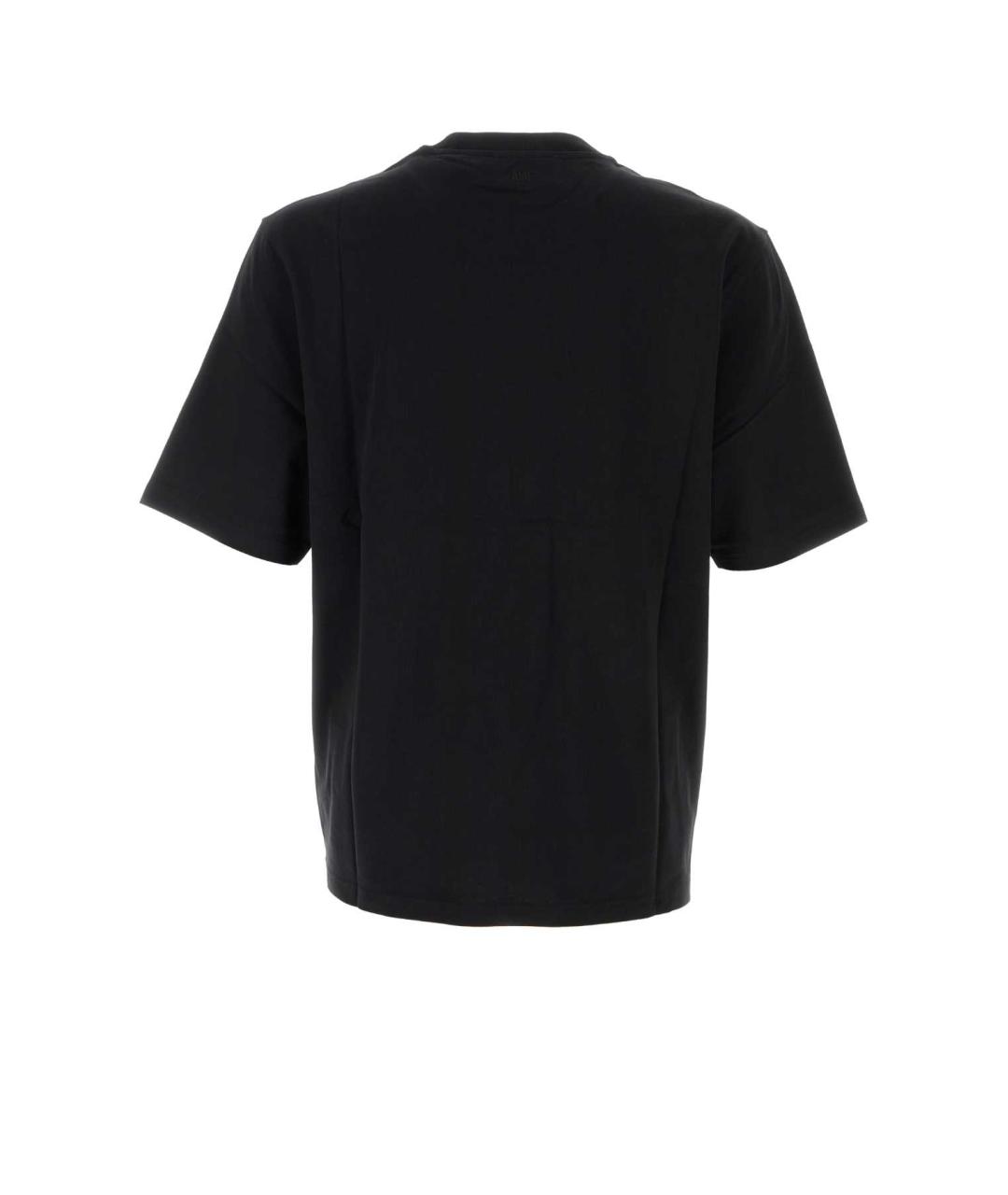 Ami Paris Черная хлопковая футболка, фото 2