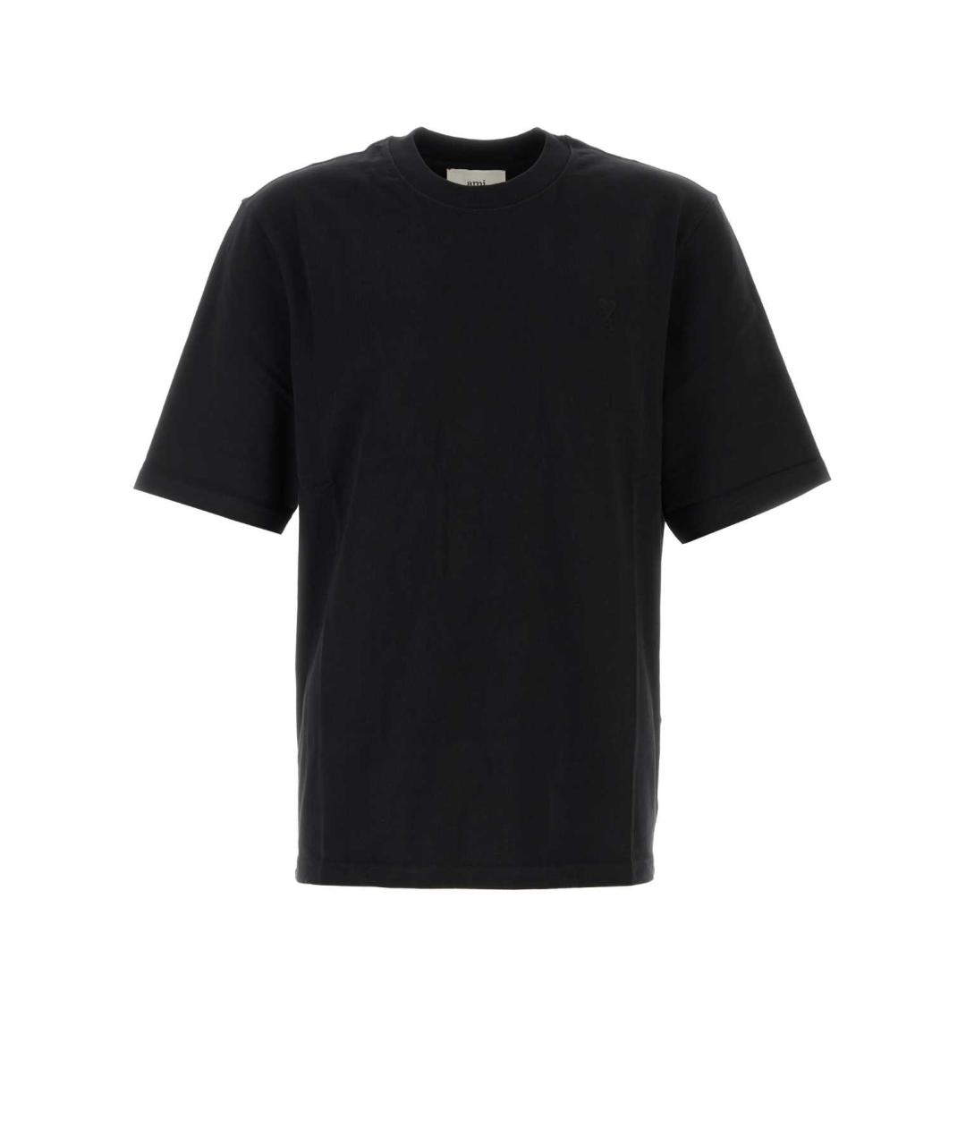 Ami Paris Черная хлопковая футболка, фото 1