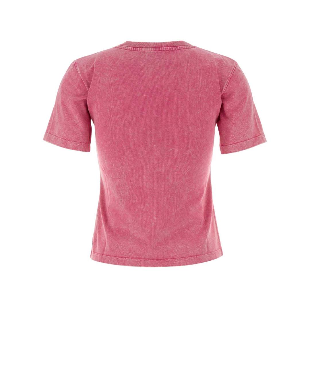 GANNI Розовая хлопковая футболка, фото 2