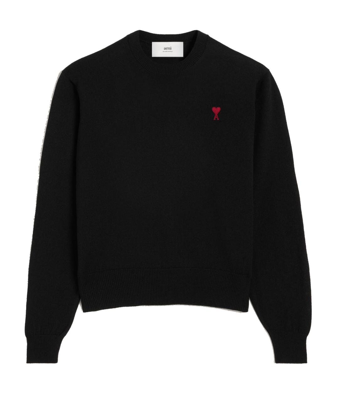 Ami Paris Черный шерстяной джемпер / свитер, фото 1