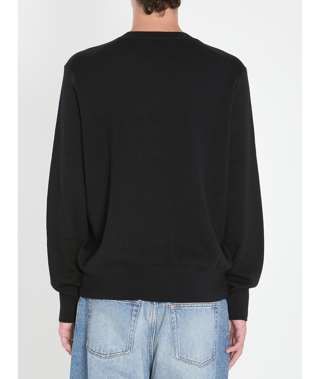 Ami Paris Черный шерстяной джемпер / свитер, фото 5