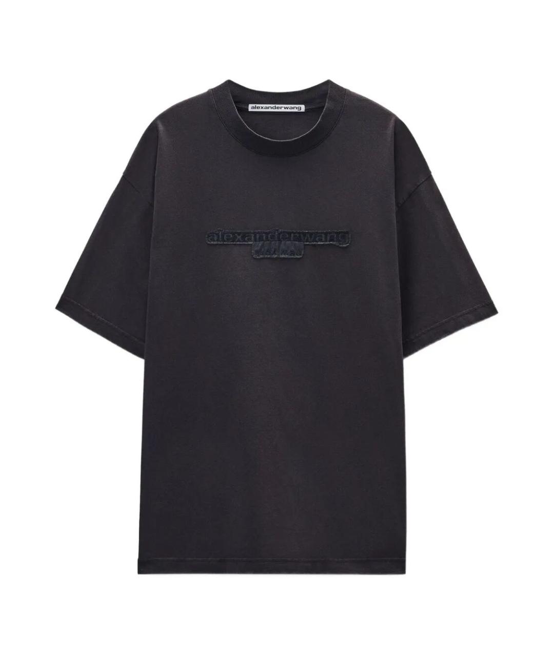 ALEXANDER WANG Серая хлопковая футболка, фото 1