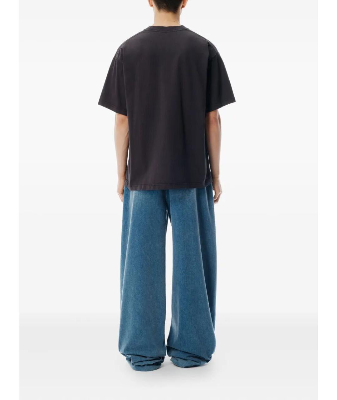 ALEXANDER WANG Серая хлопковая футболка, фото 2