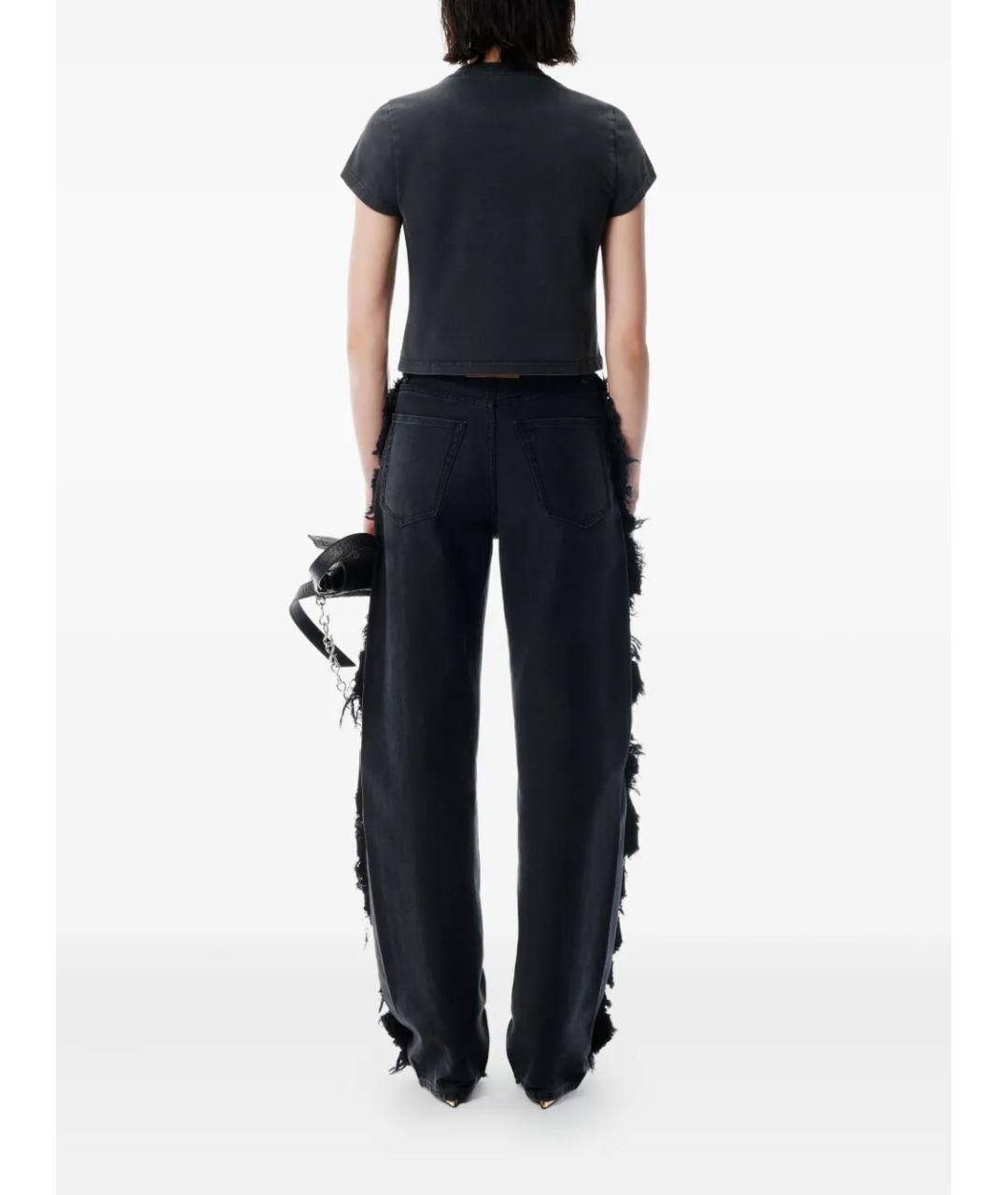 ALEXANDER WANG Черная хлопковая футболка, фото 3