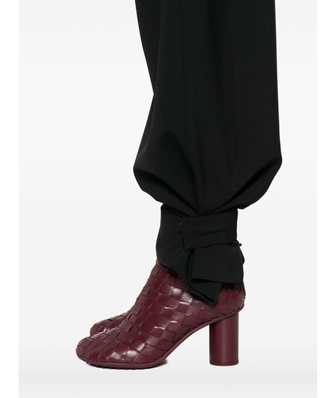 MONCLER Черные шерстяные прямые брюки, фото 5