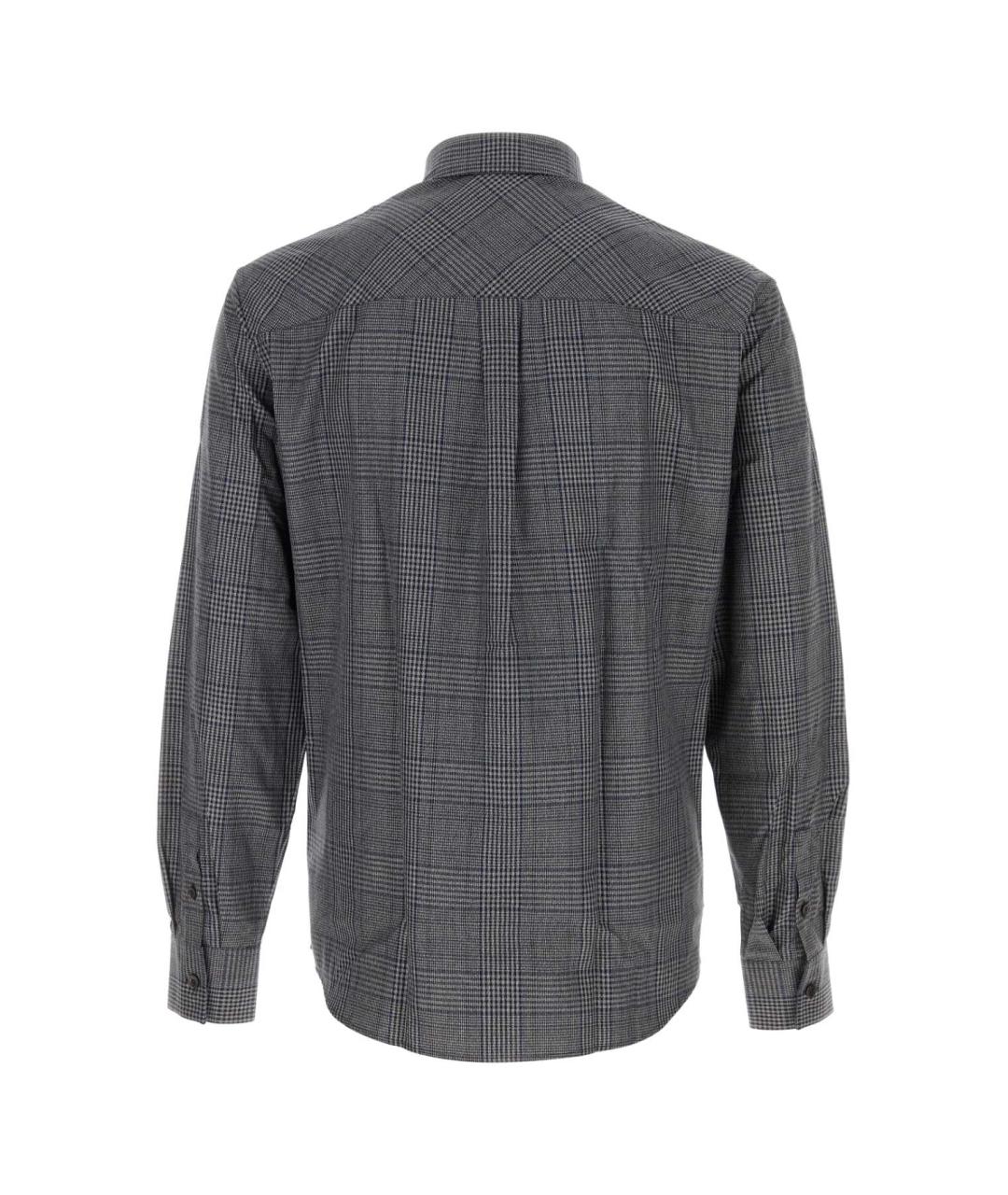 FERRAGAMO Серая хлопковая кэжуал рубашка, фото 2