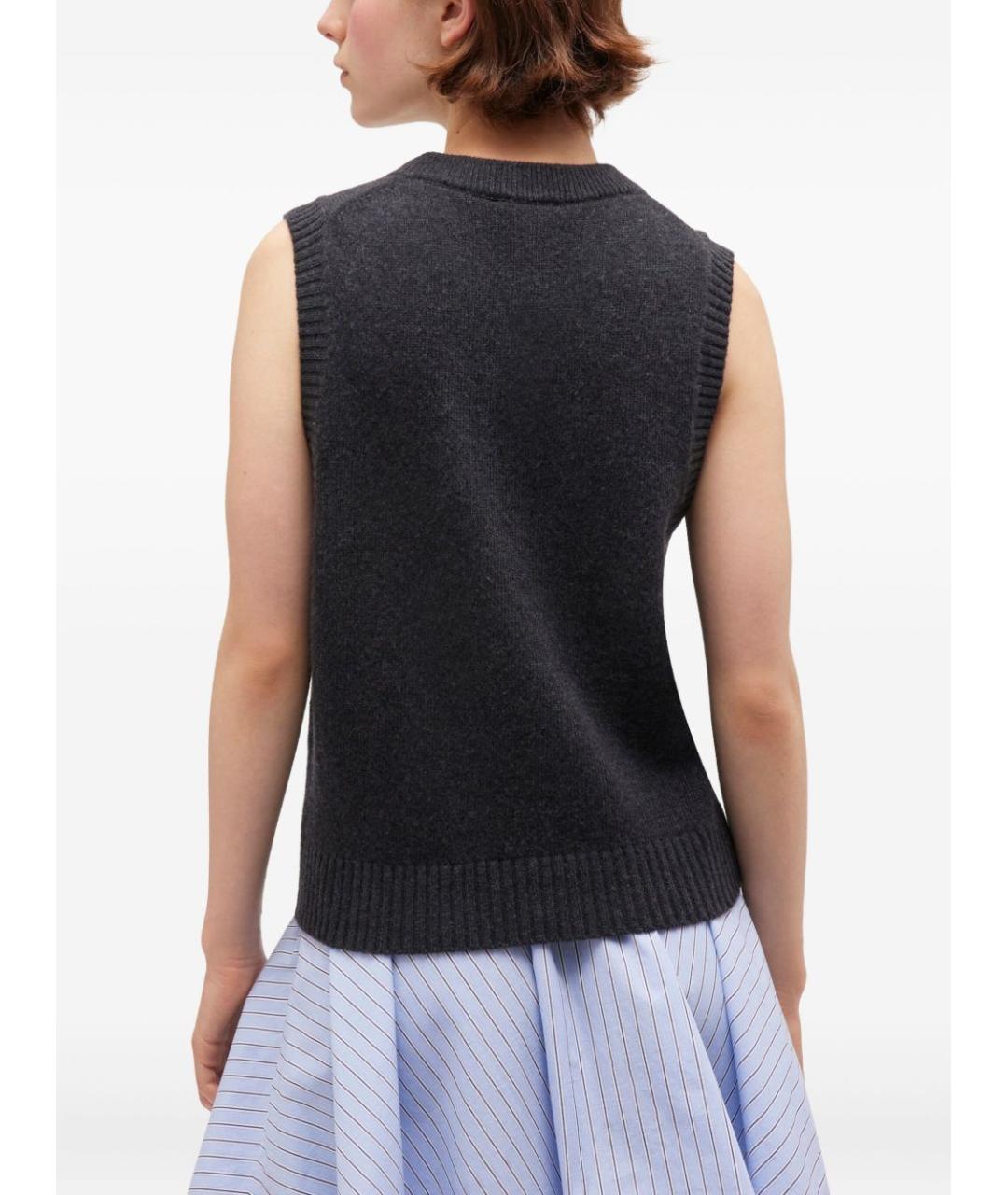 GANNI Серый шерстяной жилет, фото 2