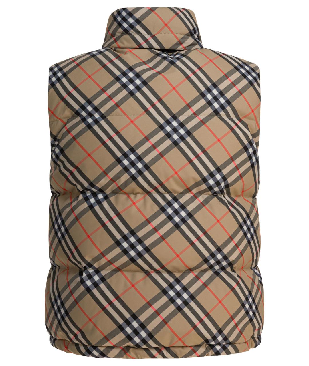 BURBERRY Бежевый полиэстеровый жилет, фото 2