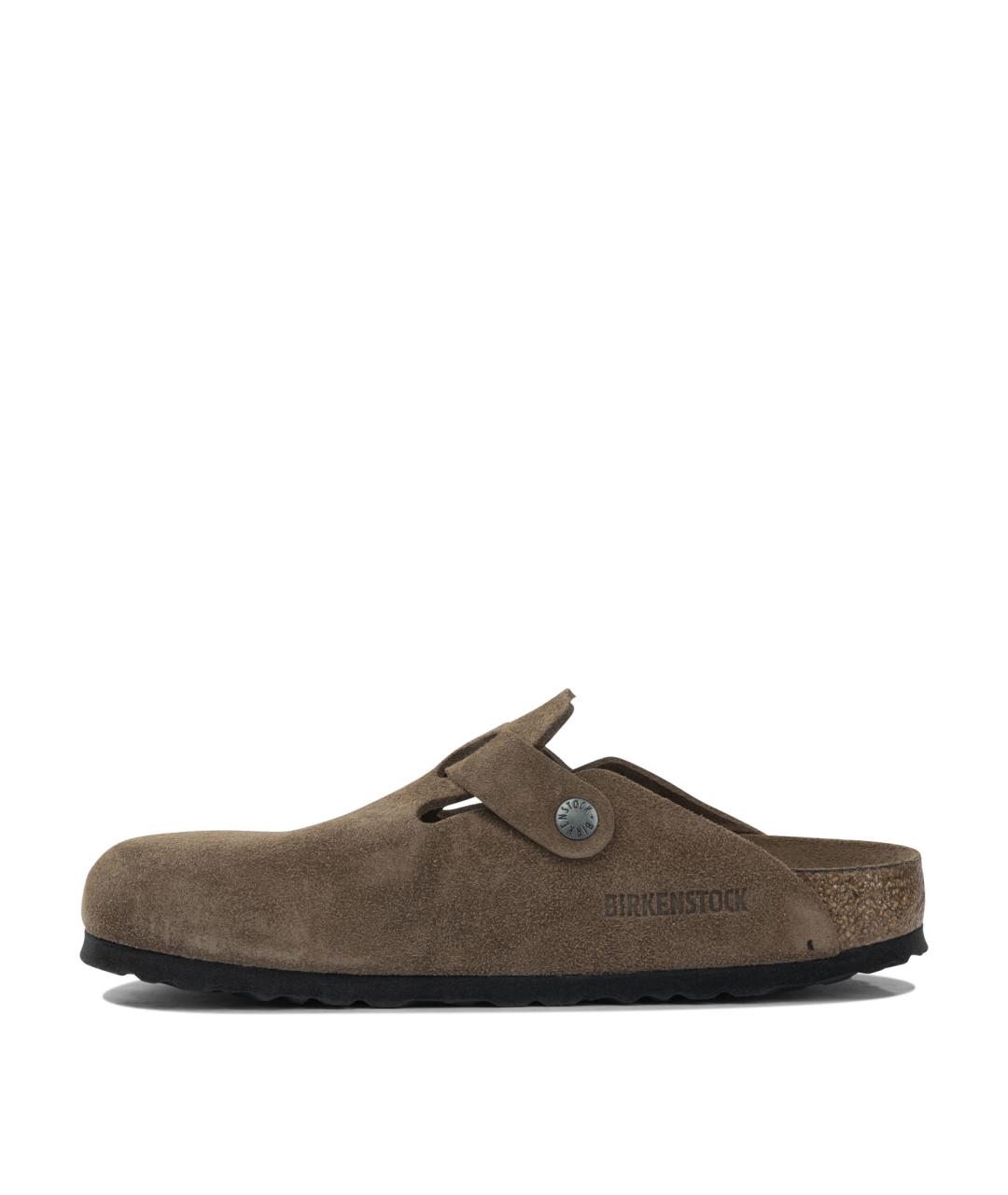 BIRKENSTOCK Коричневые кожаные сабо, фото 3