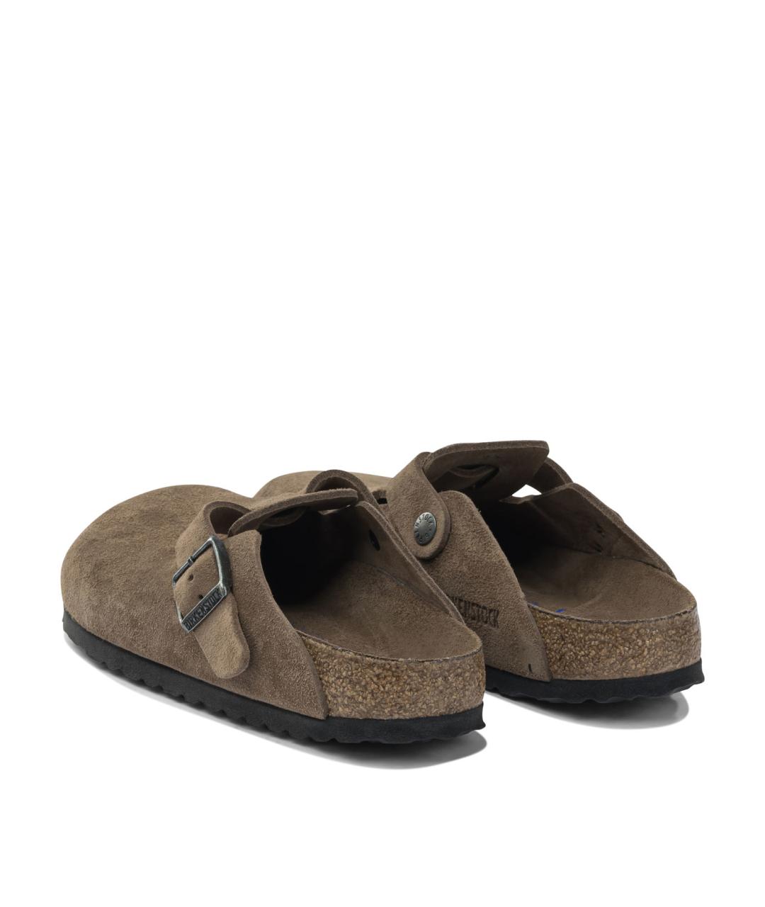 BIRKENSTOCK Коричневые кожаные сабо, фото 4