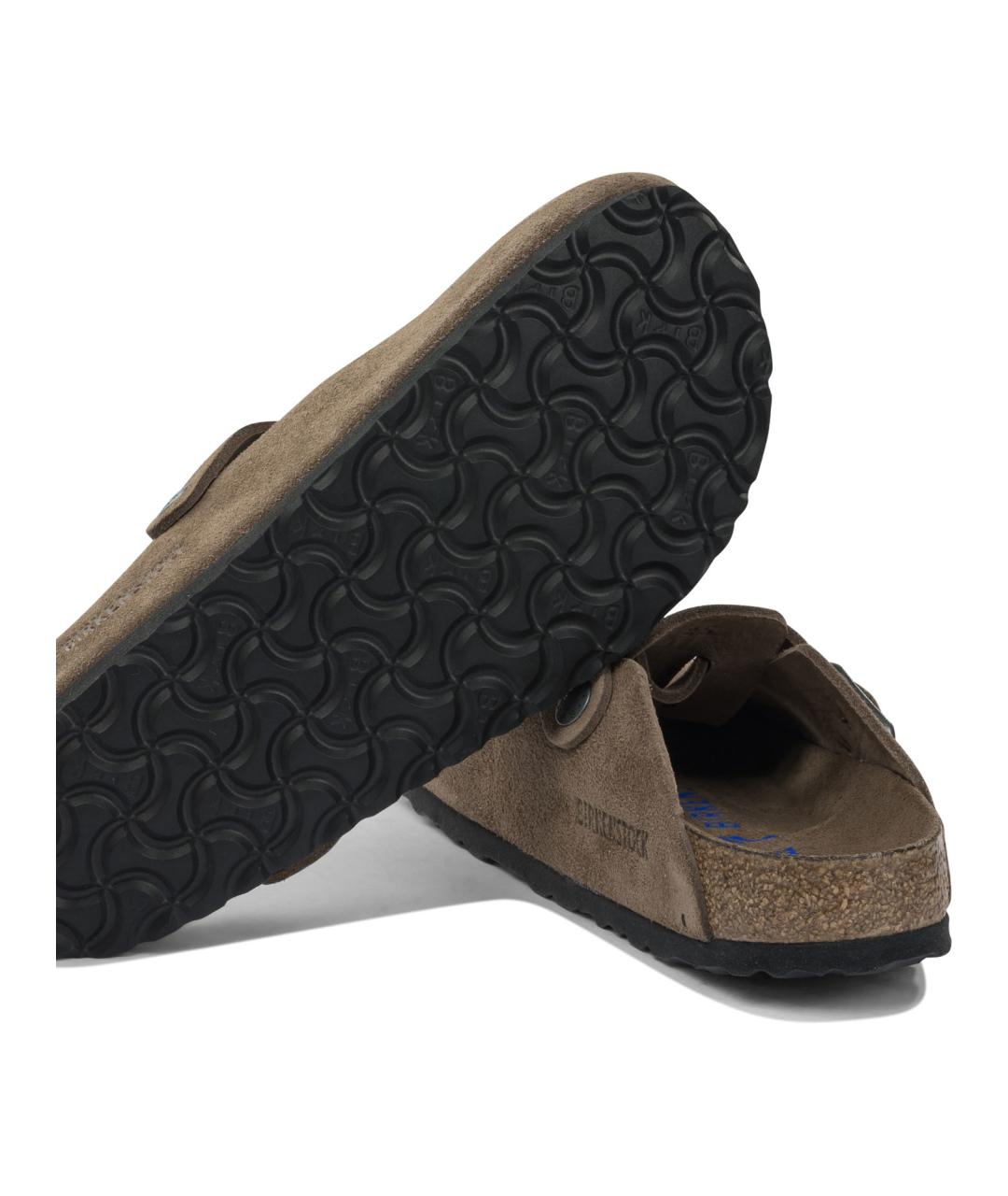 BIRKENSTOCK Коричневые кожаные сабо, фото 5