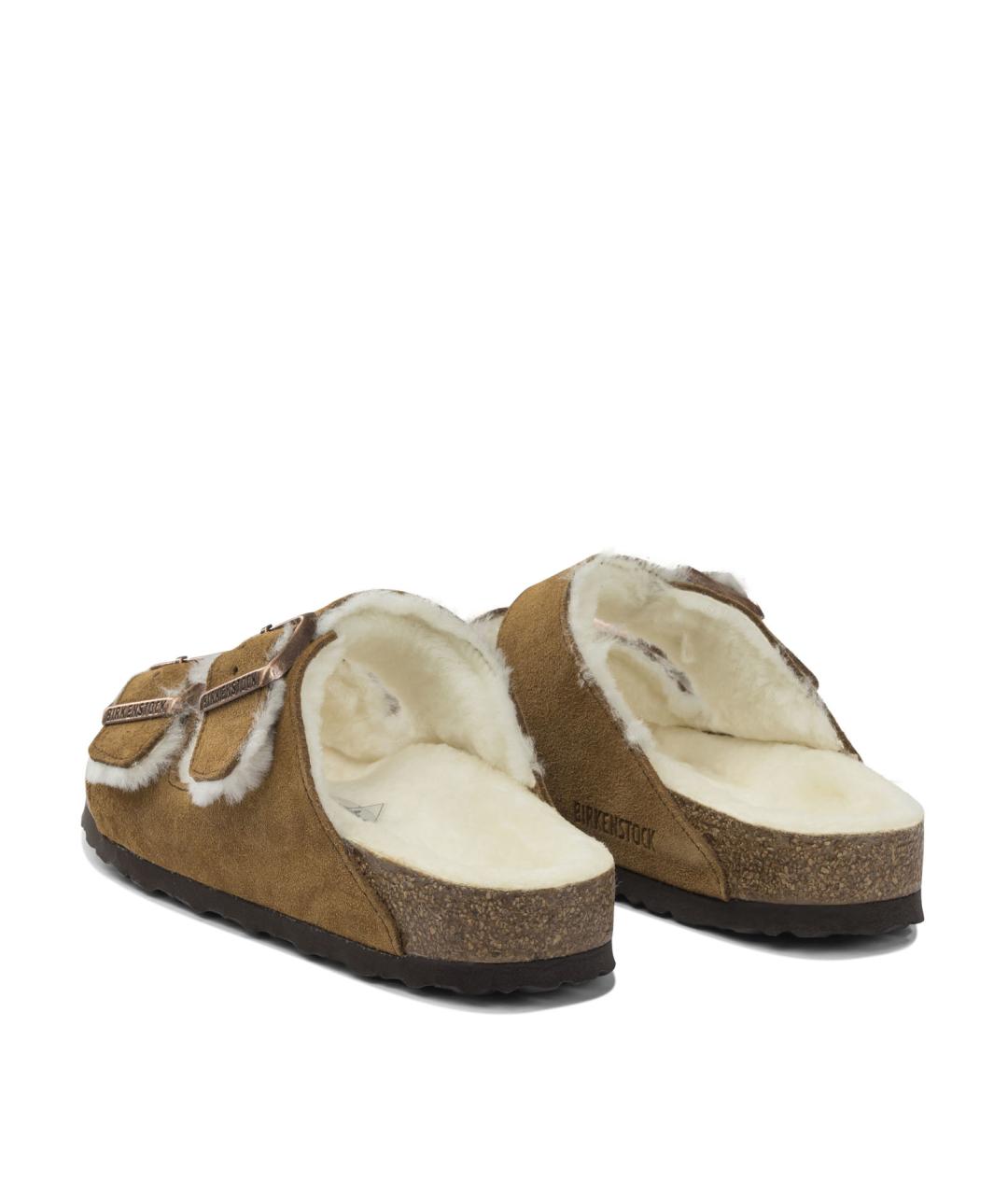 BIRKENSTOCK Бежевые кожаные сандалии, фото 4