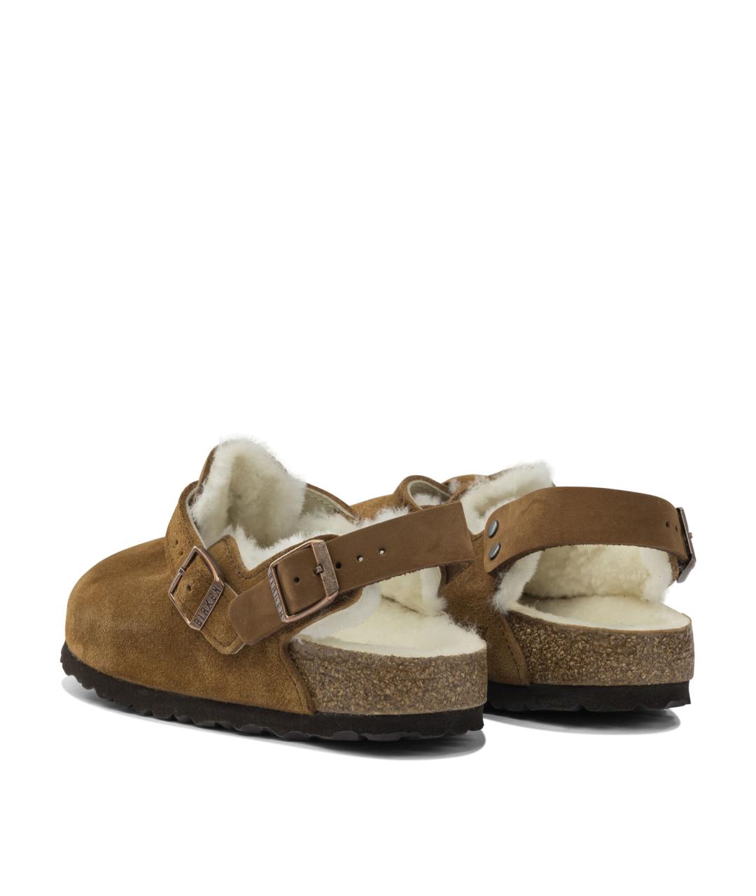 BIRKENSTOCK Бежевые кожаные сандалии, фото 4