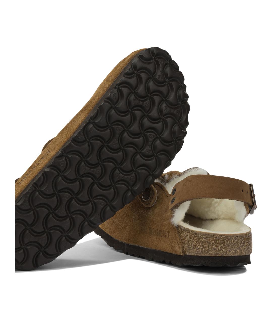 BIRKENSTOCK Бежевые кожаные сандалии, фото 5