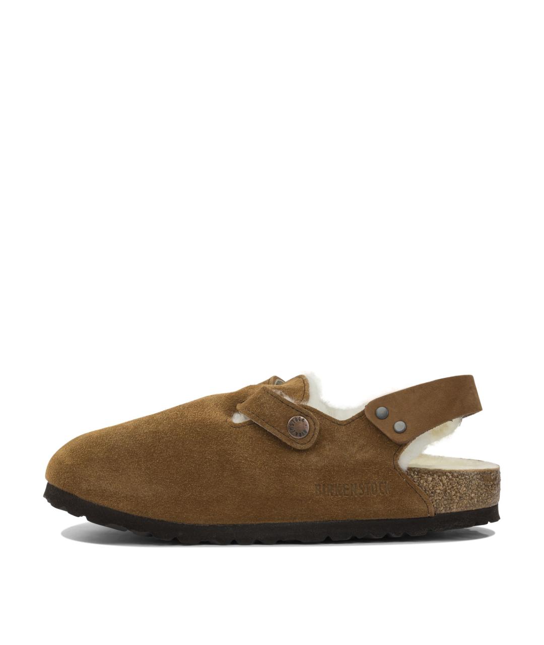 BIRKENSTOCK Бежевые кожаные сандалии, фото 3