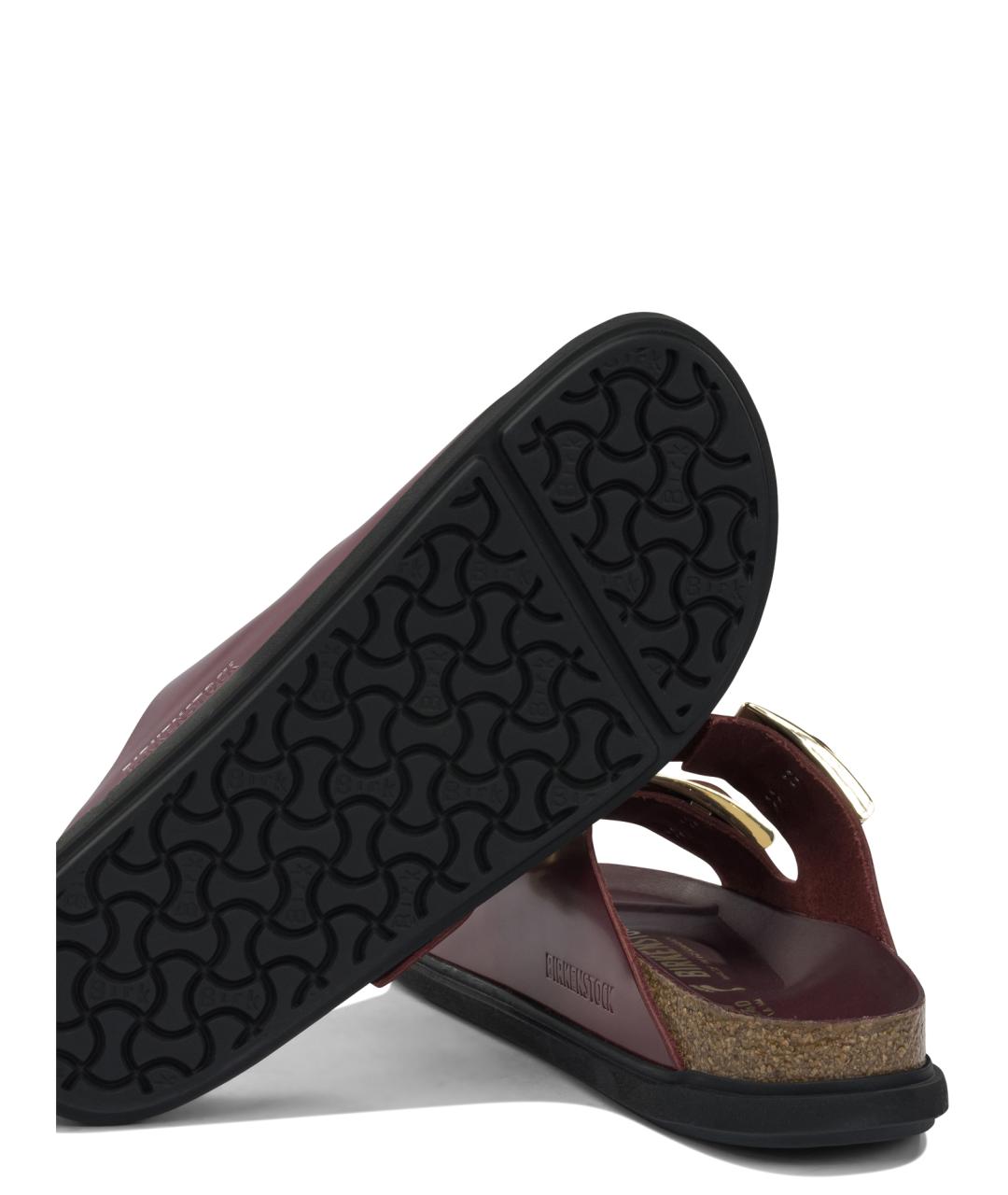 BIRKENSTOCK Бордовые кожаные сандалии, фото 5