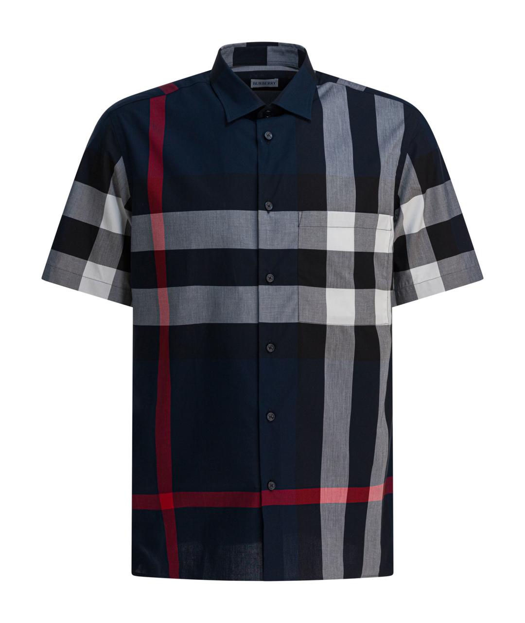 BURBERRY Синяя хлопковая кэжуал рубашка, фото 1