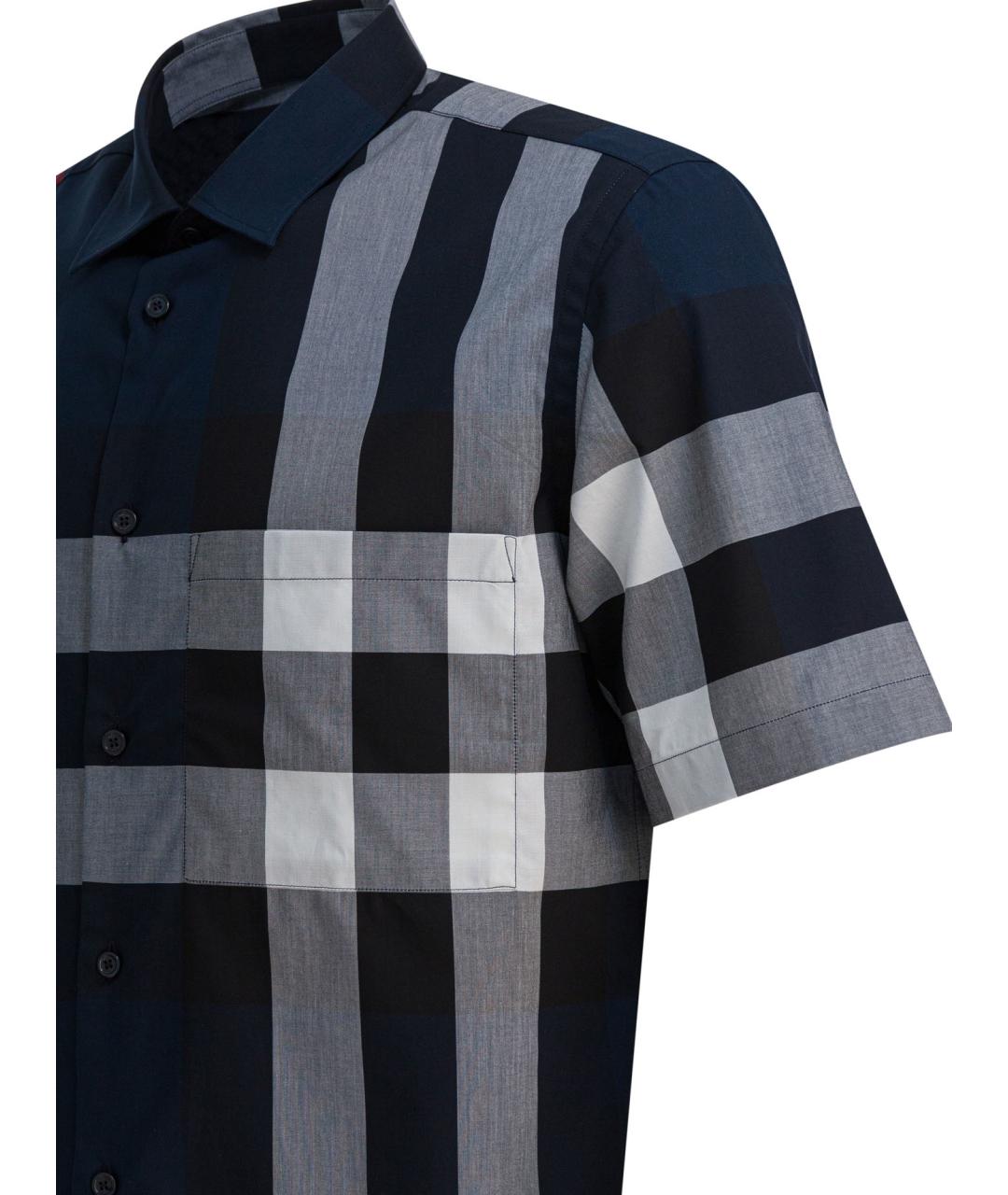 BURBERRY Синяя хлопковая кэжуал рубашка, фото 4