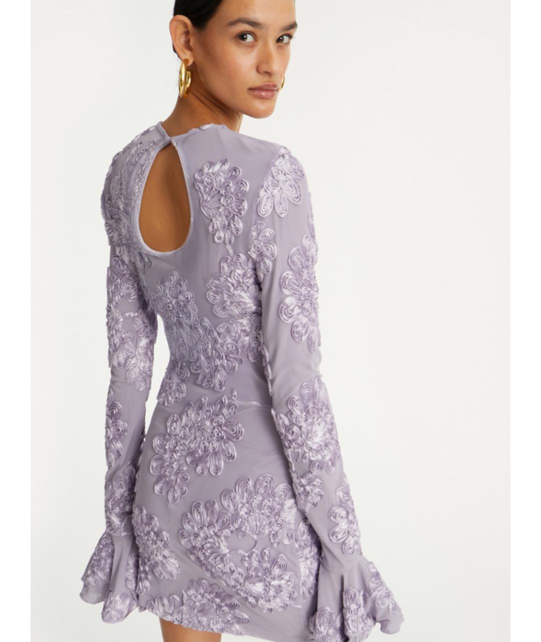 ROTATE Фиолетовое полиэстеровое вечернее платье, фото 4