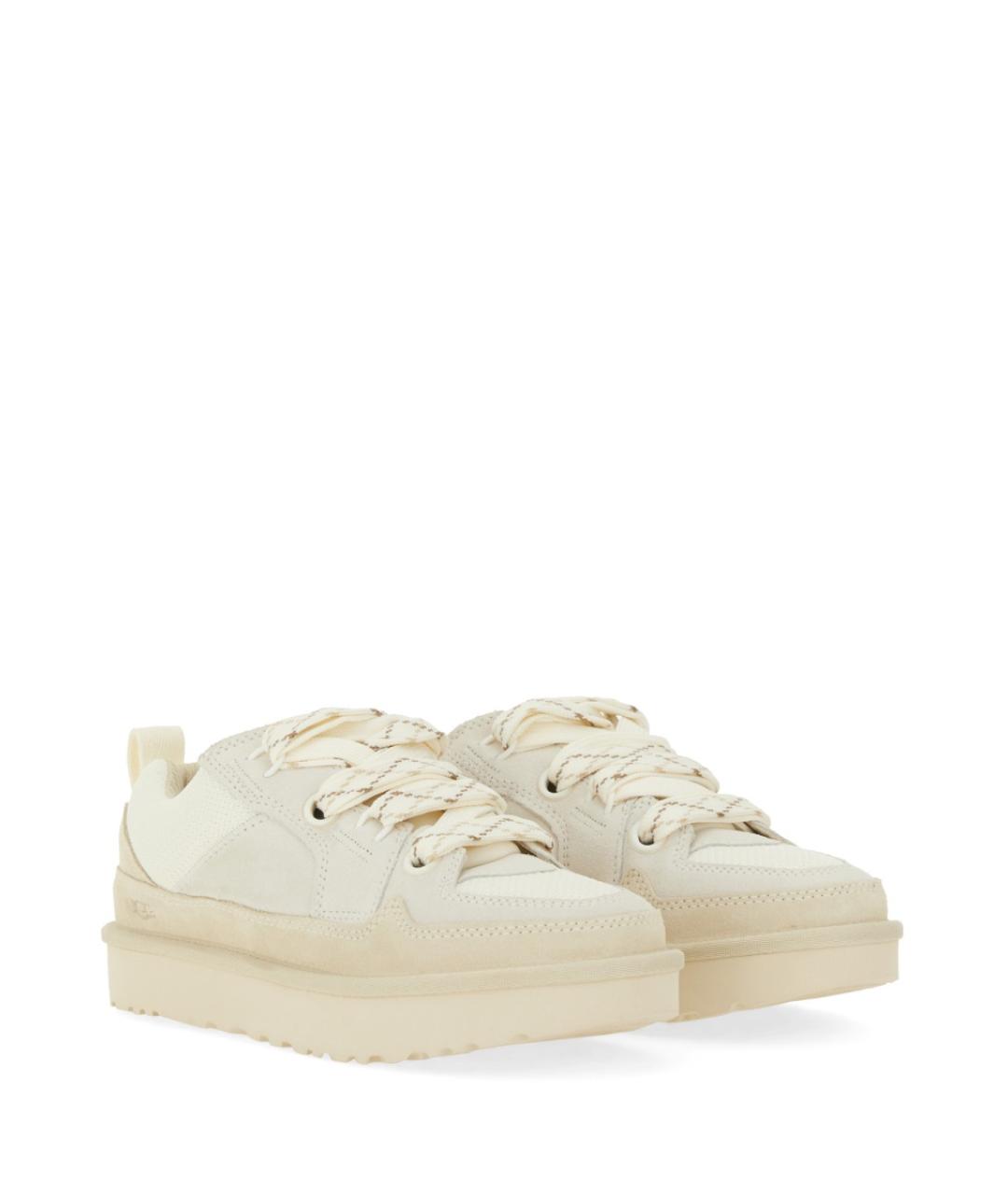 UGG AUSTRALIA Белые кожаные кроссовки, фото 3