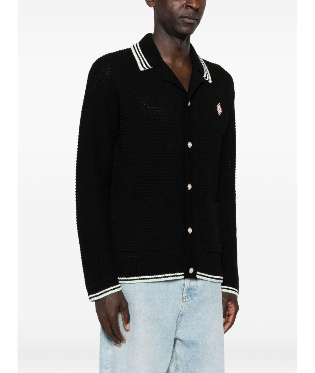 CASABLANCA Черная хлопковая кэжуал рубашка, фото 3