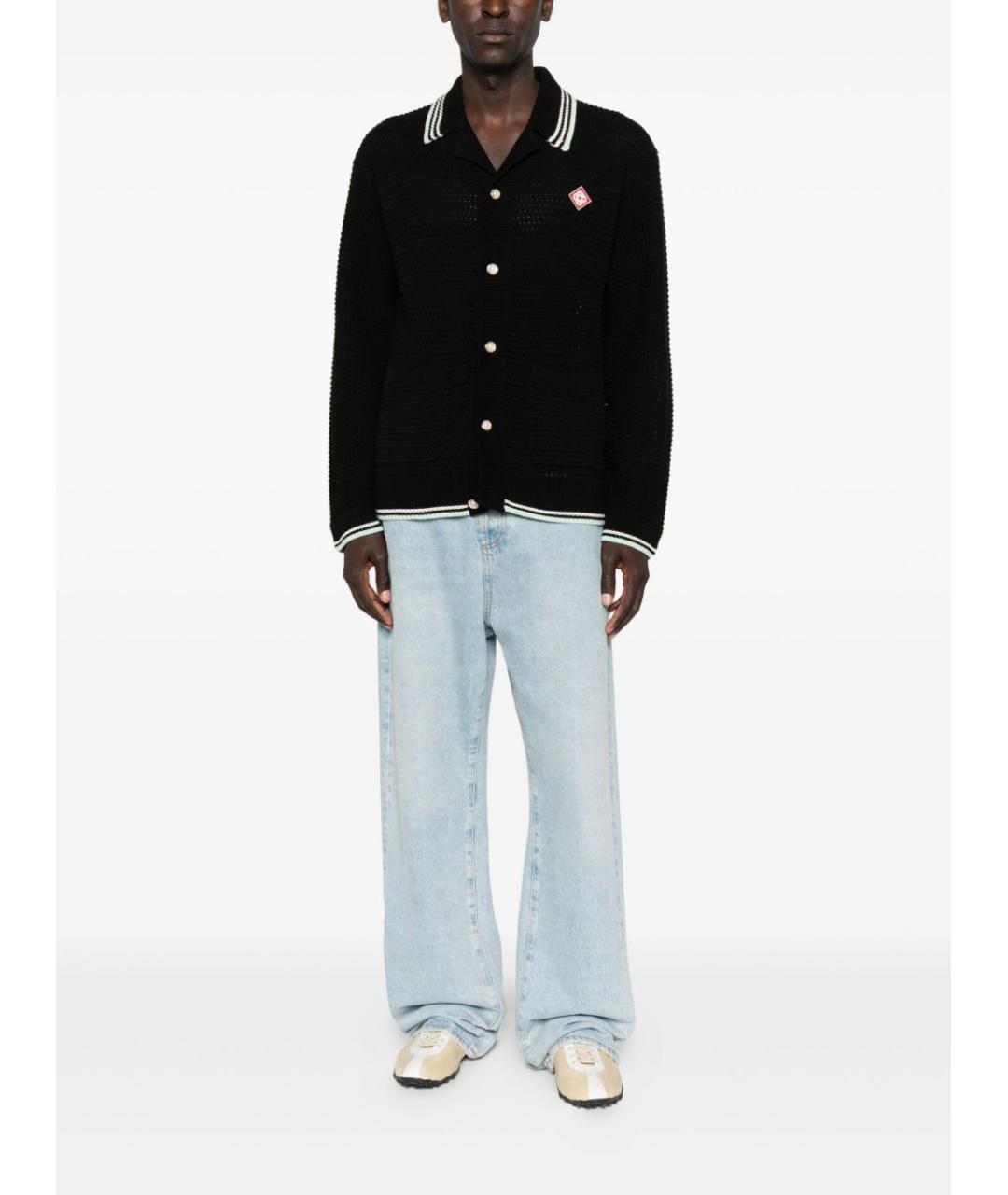 CASABLANCA Черная хлопковая кэжуал рубашка, фото 2