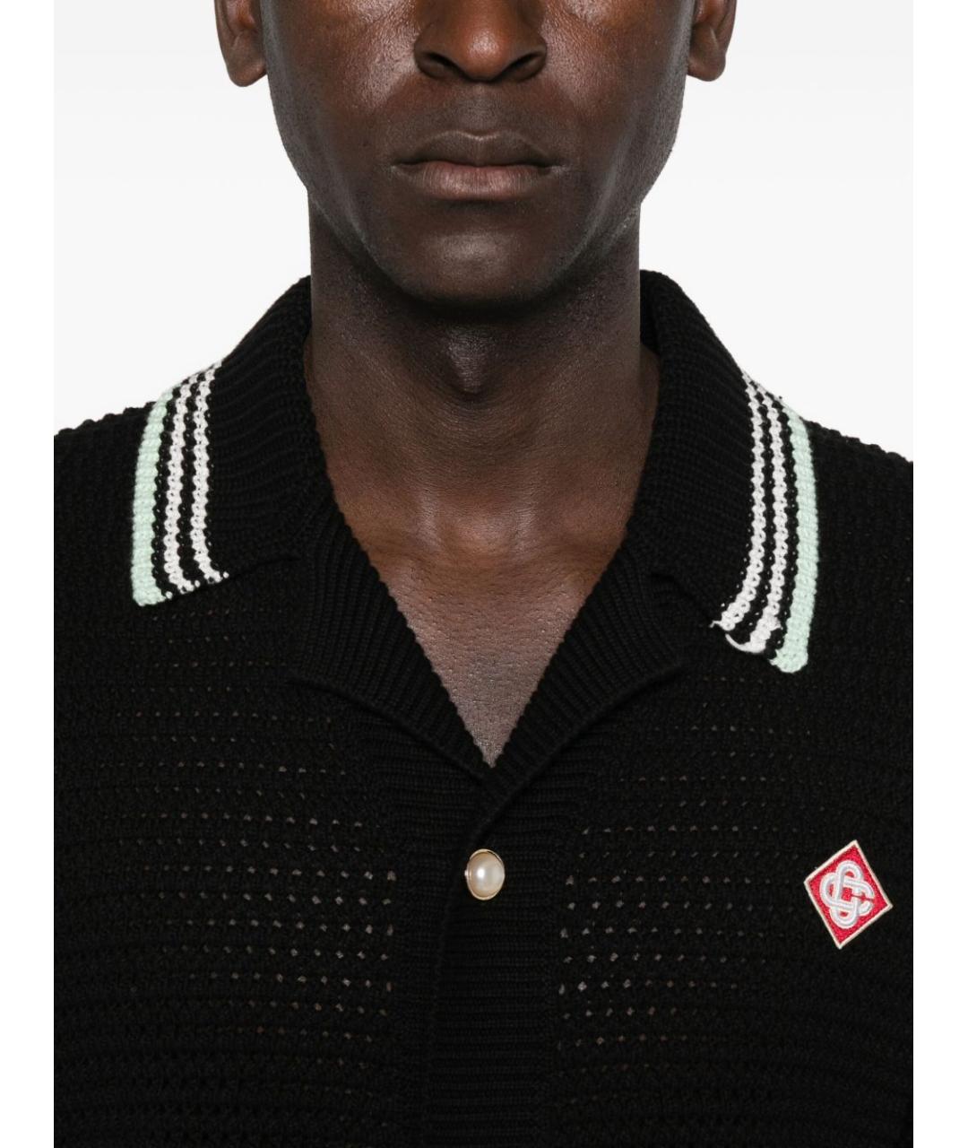 CASABLANCA Черная хлопковая кэжуал рубашка, фото 5