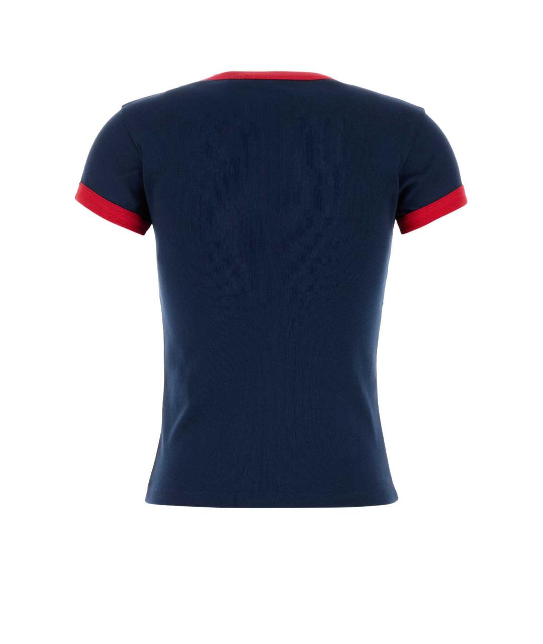 VALENTINO Синяя хлопковая футболка, фото 2