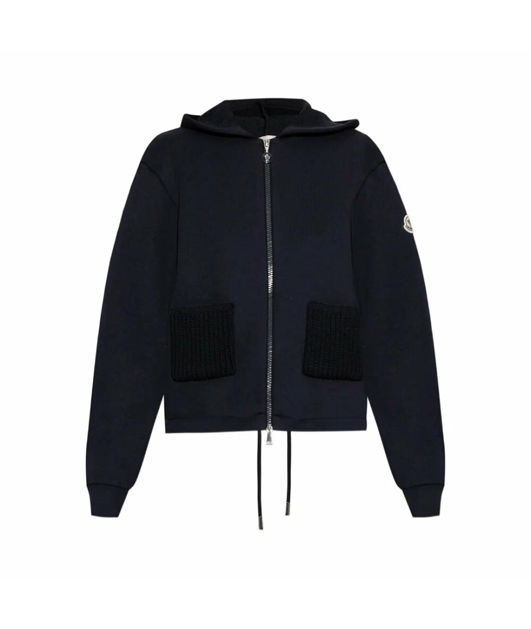 MONCLER Синий хлопковый джемпер / свитер, фото 1