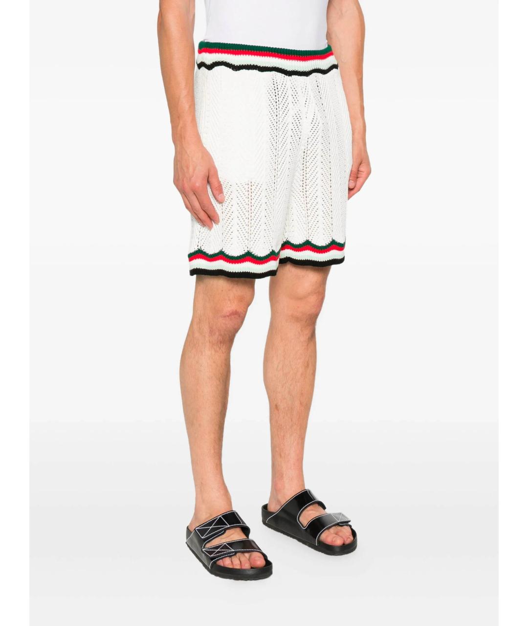 CASABLANCA Белые хлопковые шорты, фото 3