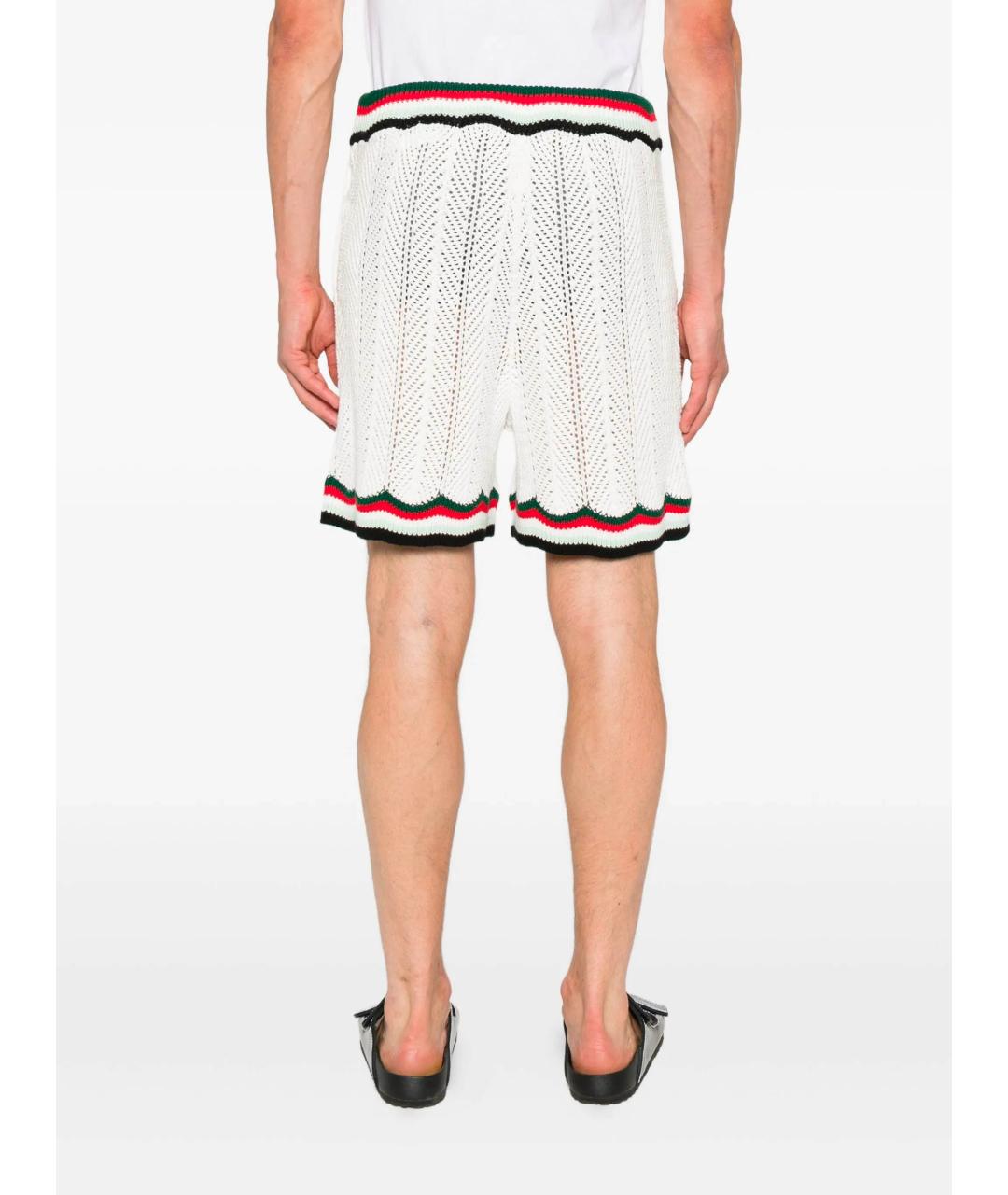 CASABLANCA Белые хлопковые шорты, фото 4