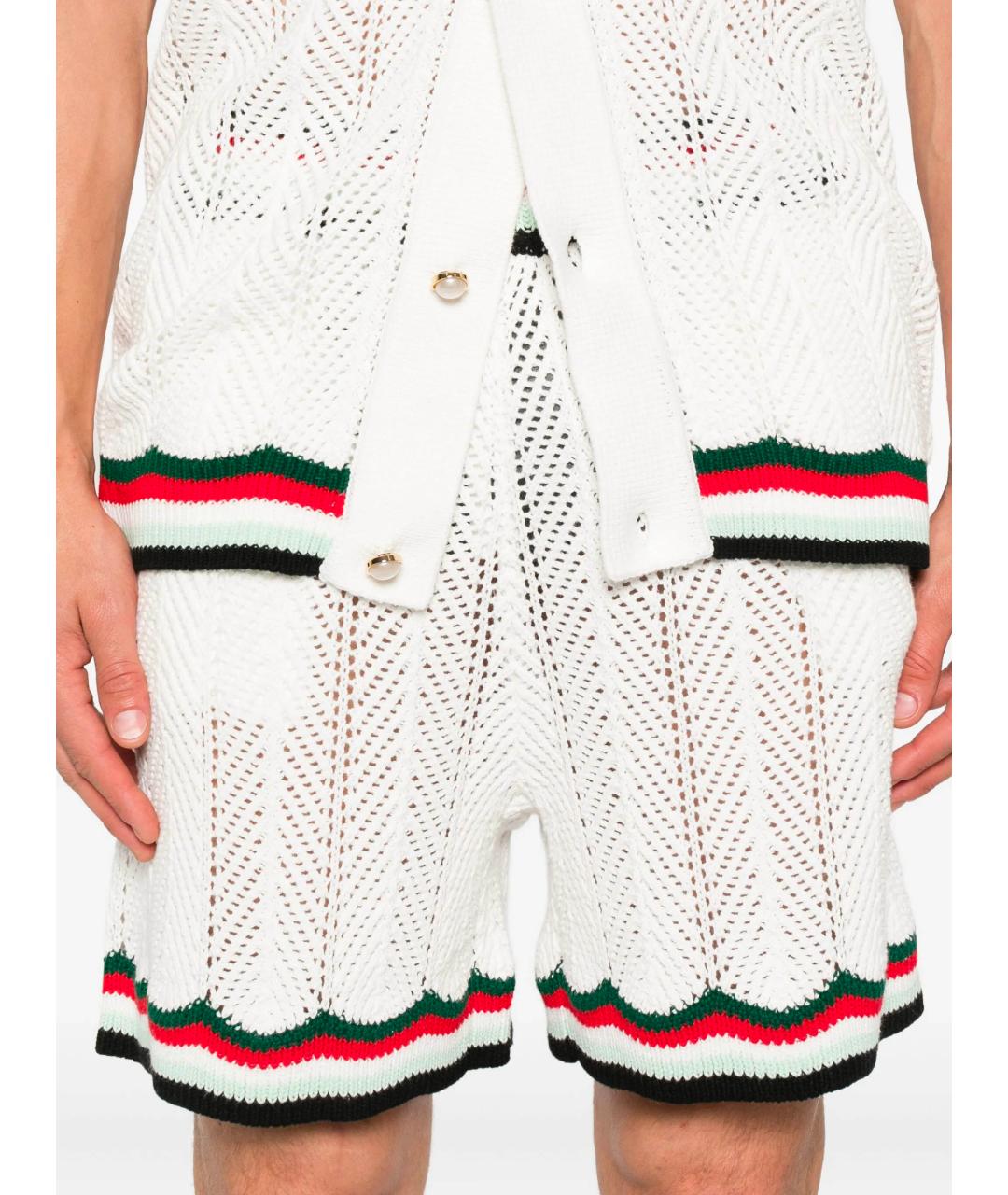 CASABLANCA Белые хлопковые шорты, фото 5