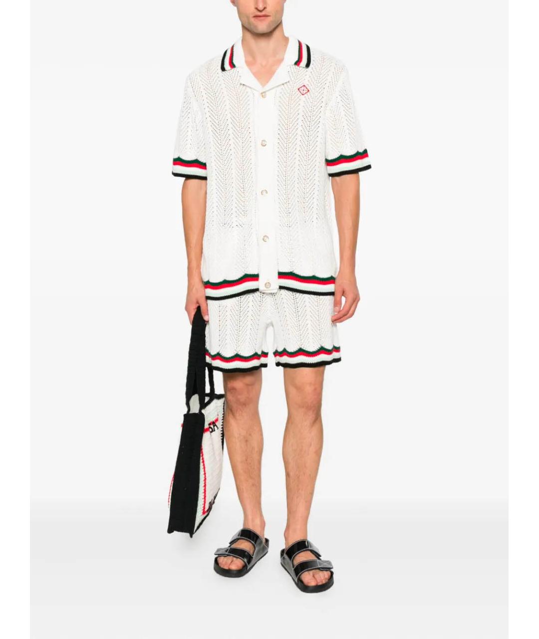 CASABLANCA Белые хлопковые шорты, фото 2