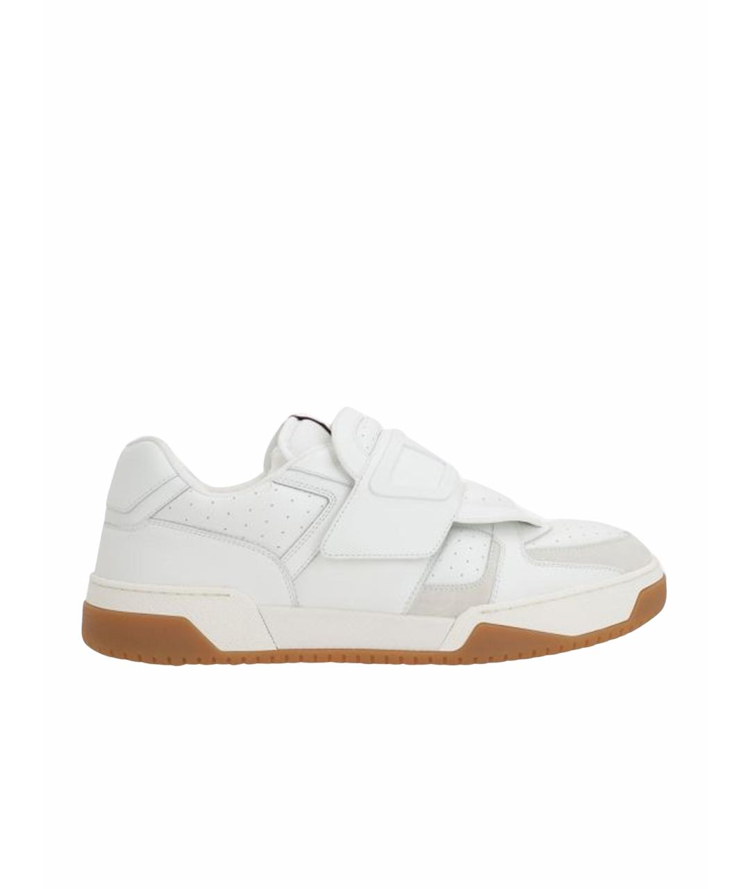 VALENTINO Белые кожаные низкие кроссовки / кеды, фото 1