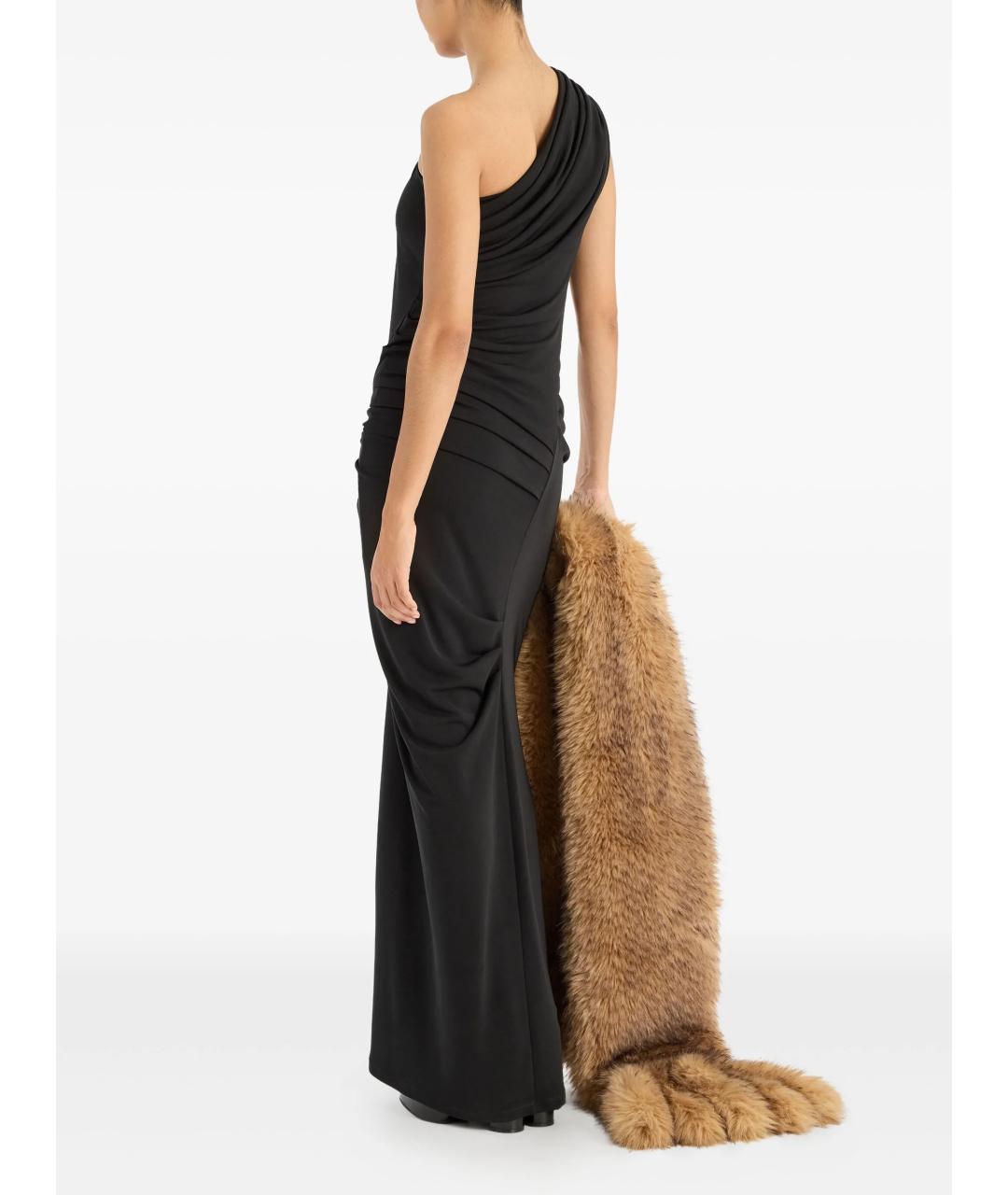 ROTATE Черное полиэстеровое вечернее платье, фото 4
