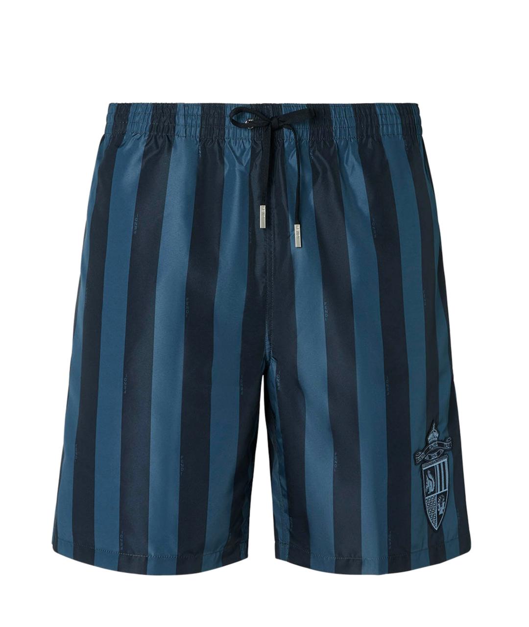 FENDI Синие полиэстеровые плавки, фото 1