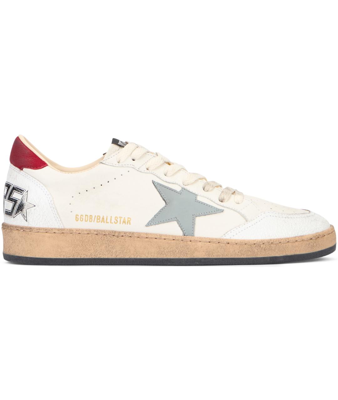 GOLDEN GOOSE DELUXE BRAND Белые кожаные низкие кроссовки / кеды, фото 2