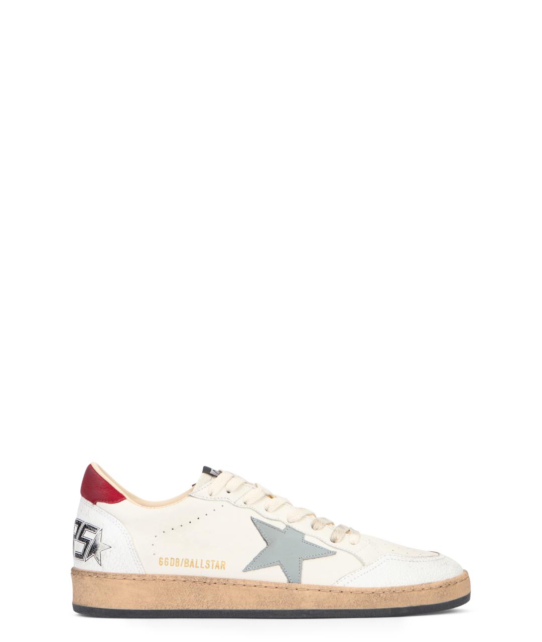 GOLDEN GOOSE DELUXE BRAND Белые кожаные низкие кроссовки / кеды, фото 1